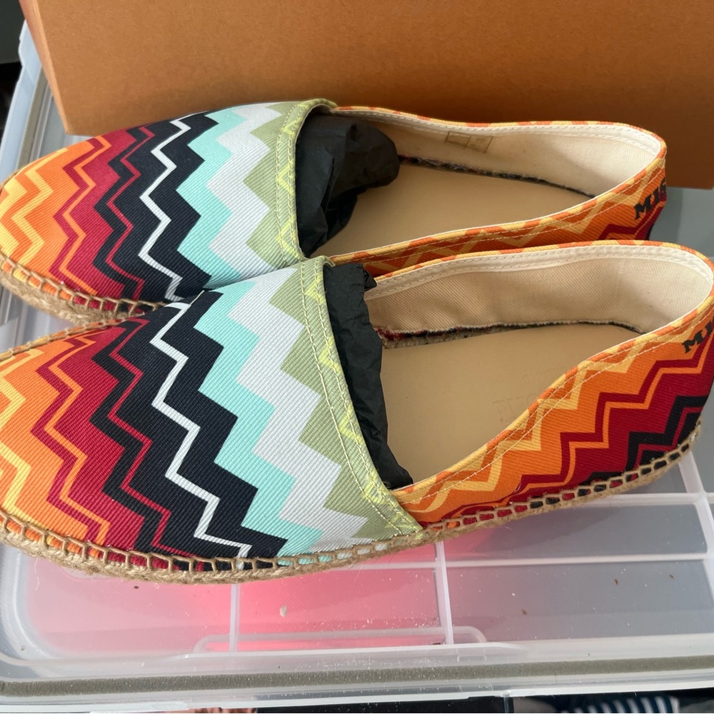 Missoni Multicolor Zigzag Chevron Espadrilles siz… - image 2